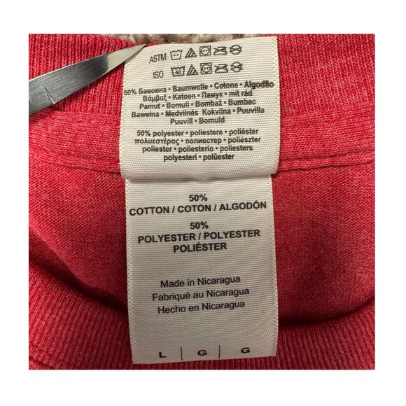 Men's Christmas T-Shirt "I Can Get You On The Naughty List" Sz Large Red Holiday - Picture 6 of 8